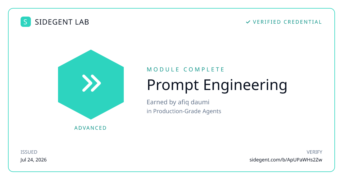 Prompt Engineering badge