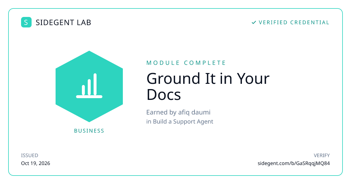 Ground It in Your Docs badge