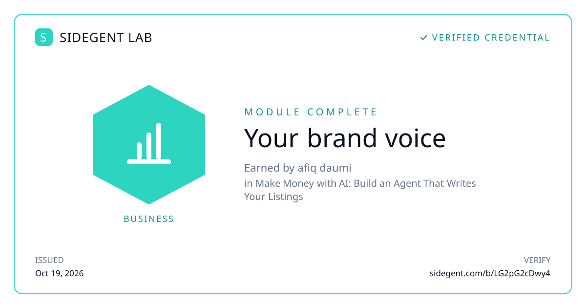 Your brand voice badge