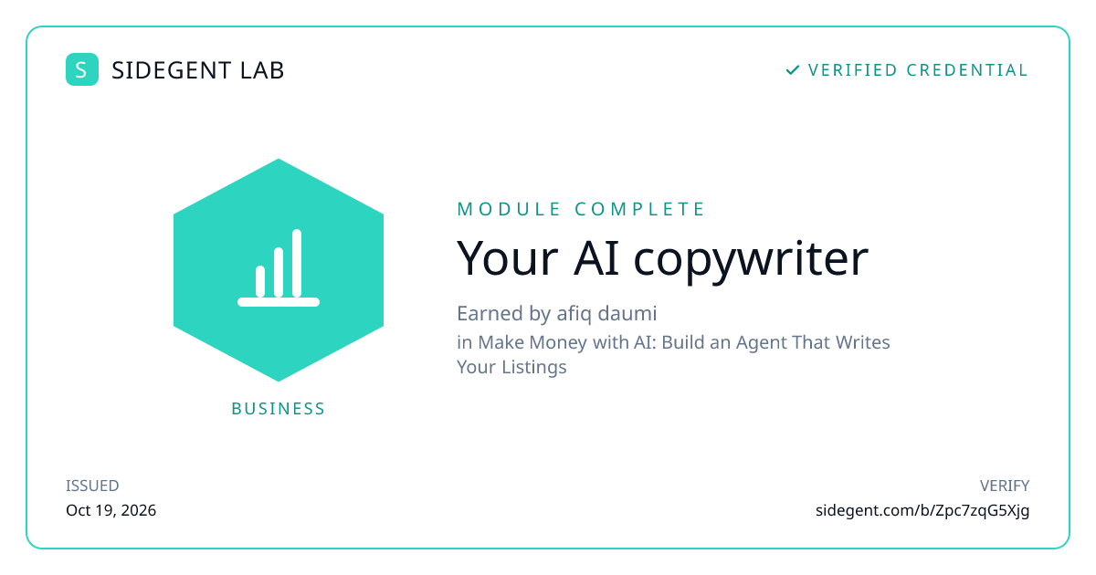 Your AI copywriter badge