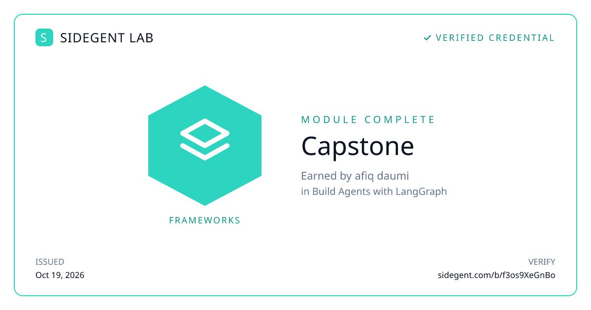 Capstone badge