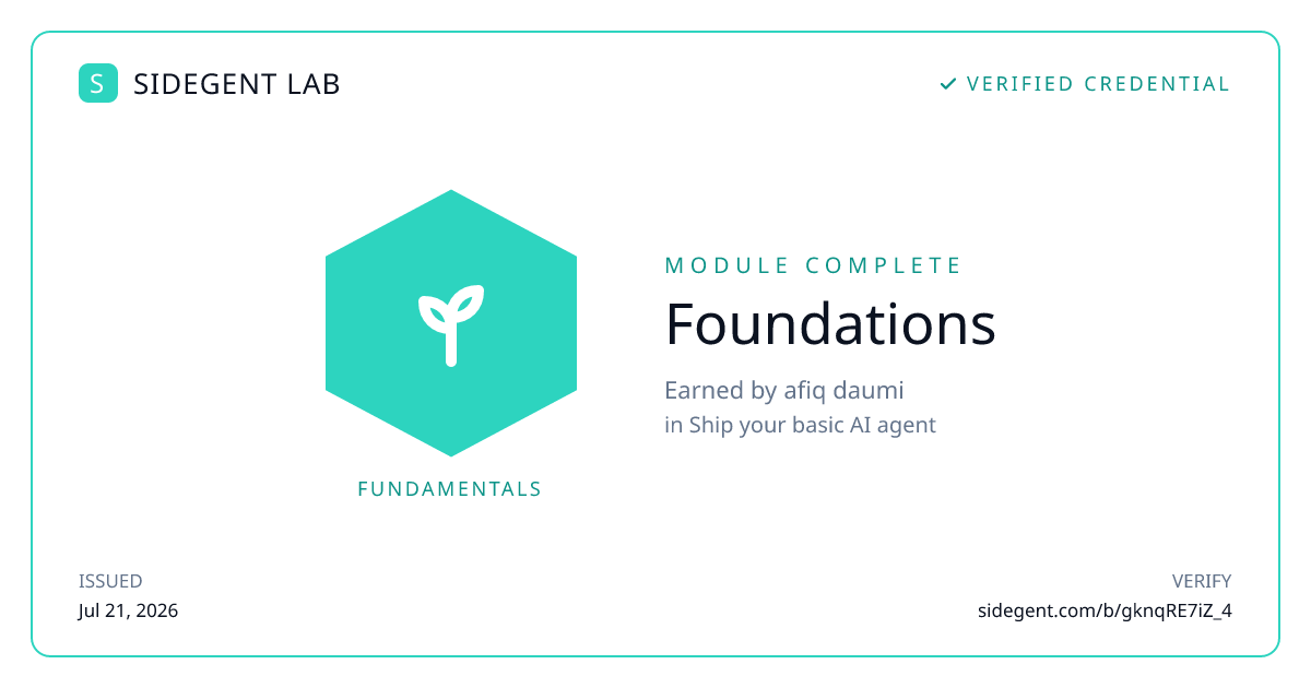 Foundations badge