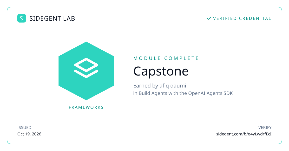 Capstone badge