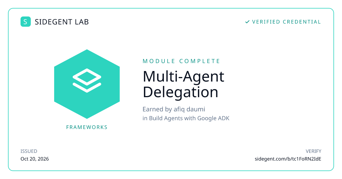 Multi-Agent Delegation badge